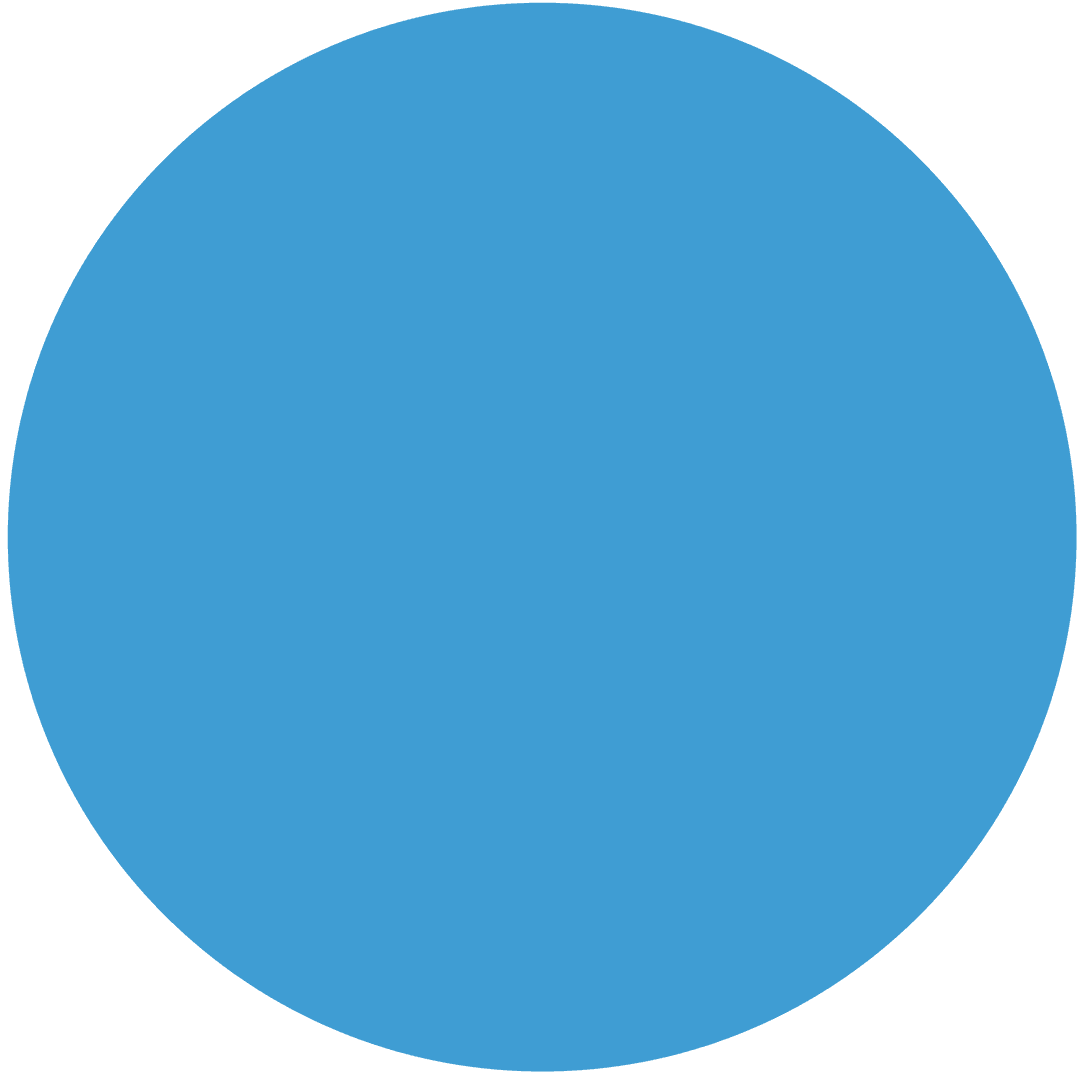 Blue Circle With Copy Space On Transparent Background
