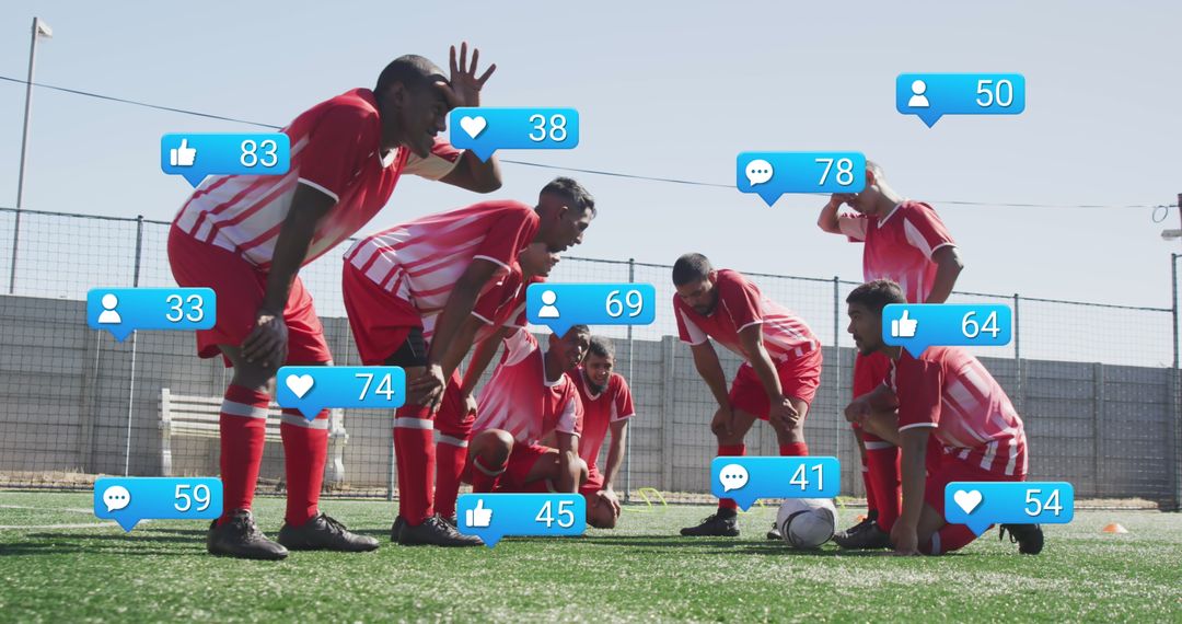 Exhausted Soccer Players Integrating with Social Media Feedback