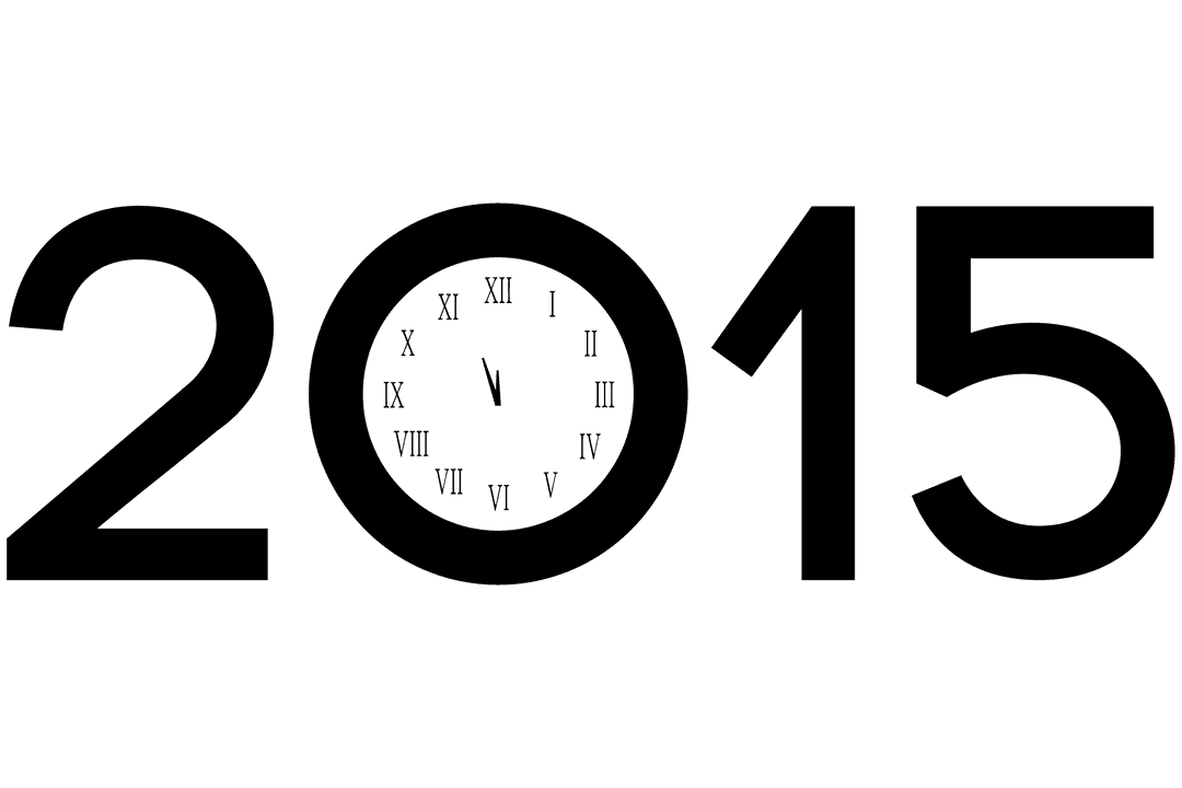 Transparent 2015 with Clock Visual Concept