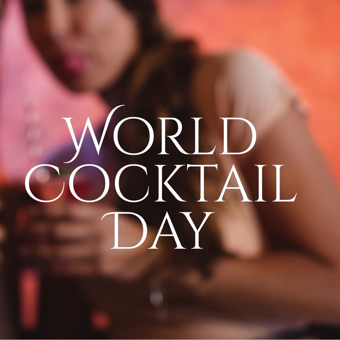 World cocktail day text banner against woman having a drink at the bar - Free Images, Stock Photos and Pictures on Pikwizard.com