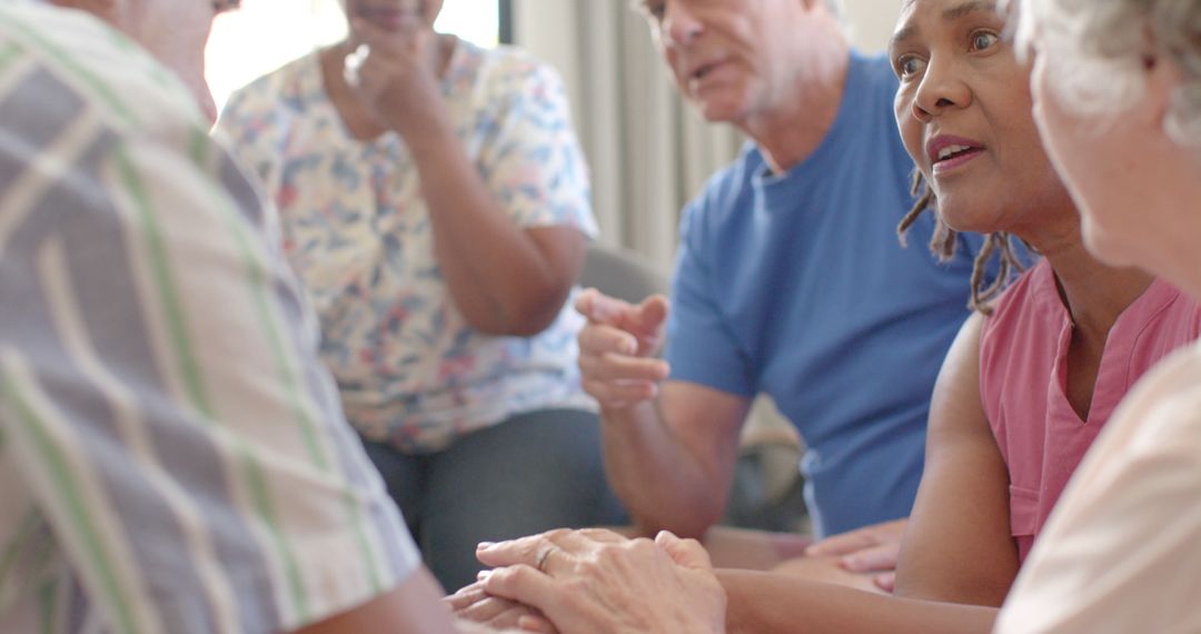 Diverse Senior Group Engaging in Positive Group Discussion - Free Images, Stock Photos and Pictures on Pikwizard.com