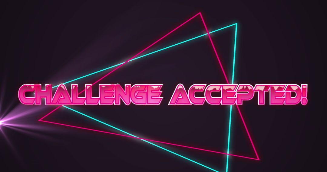 Retro Futuristic Light Trails with Challenge Message