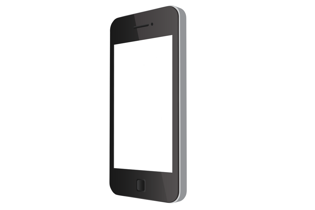 White Smartphone with Blank Screen on Transparent Background Vector Art - Download Free Stock Images Pikwizard.com