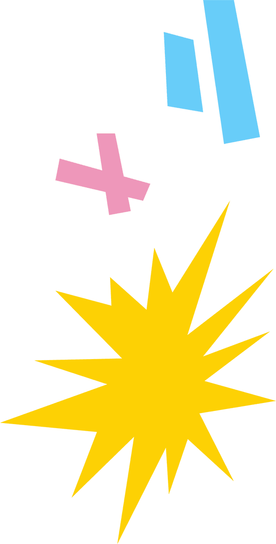 Transparent Abstract Geometric Burst with Minimalist Design Elements