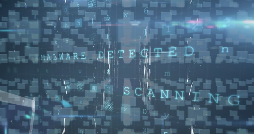 Cybersecurity Alert Concept with Malware Detected Warning