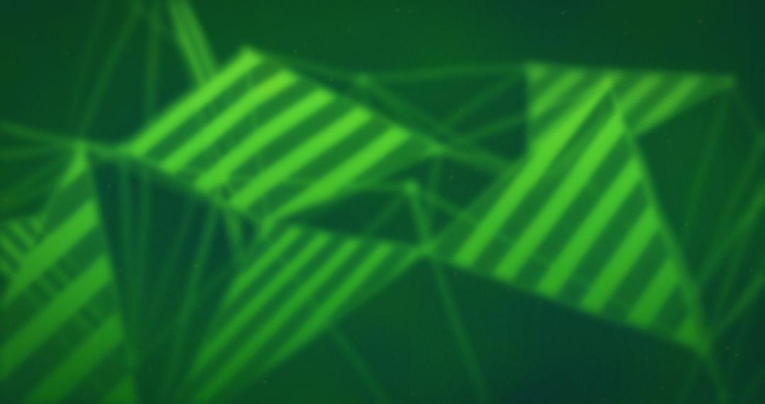 Abstract Geometric Shapes on Vibrant Green Background