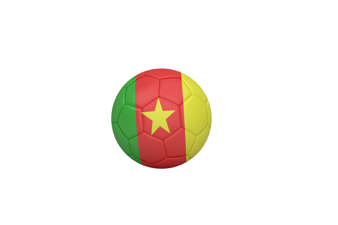 Transparent Football with Cameroon Flag Design - Download Free Stock Images Pikwizard.com