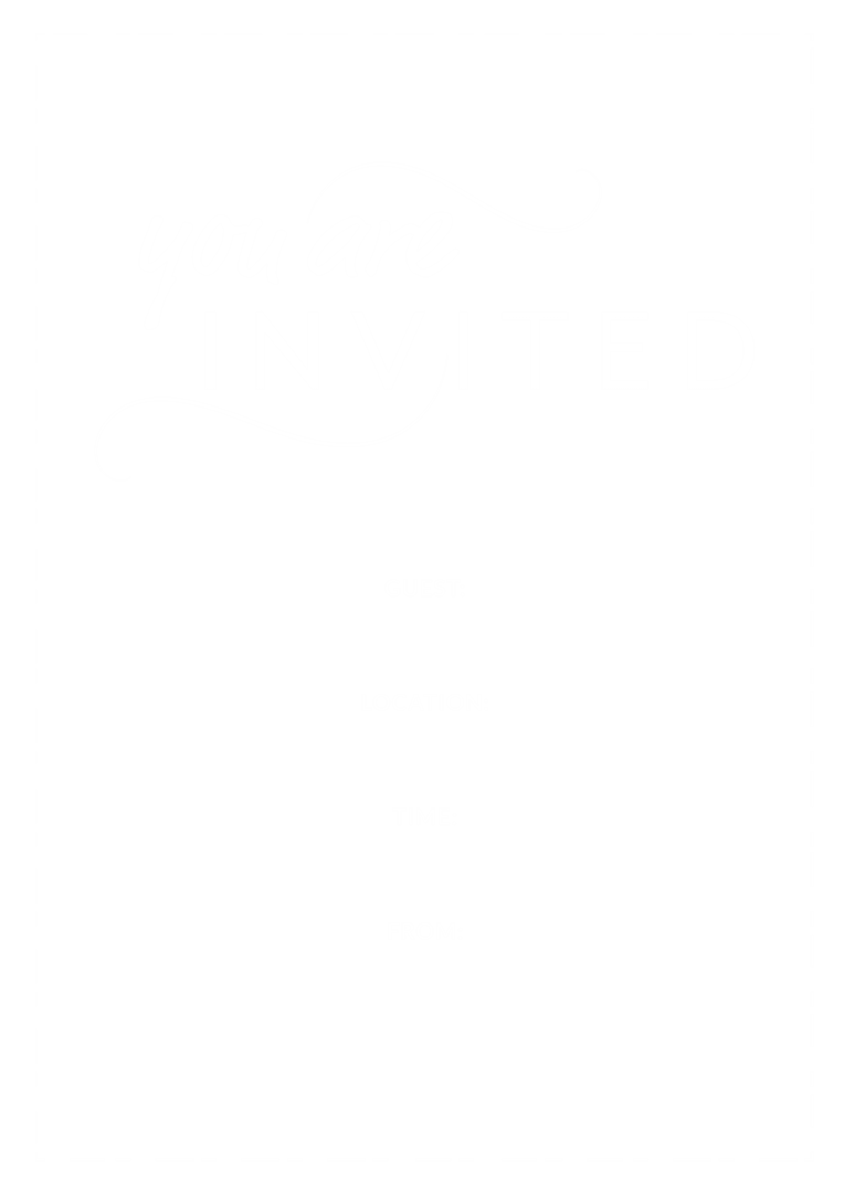 Transparent Invitation Card with Stylish Typography