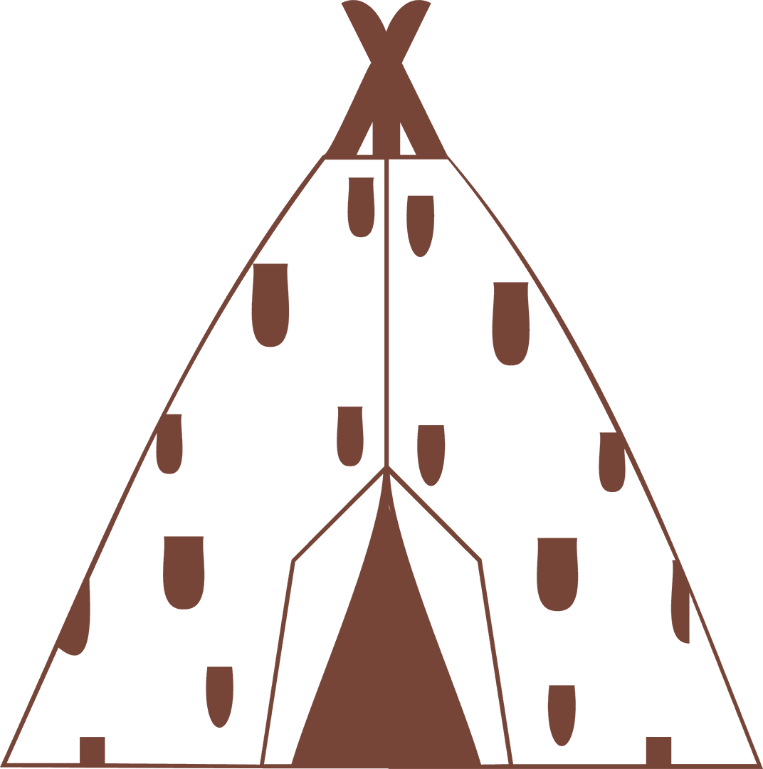 Minimalistic Transparent Teepee Design with Crossed Poles