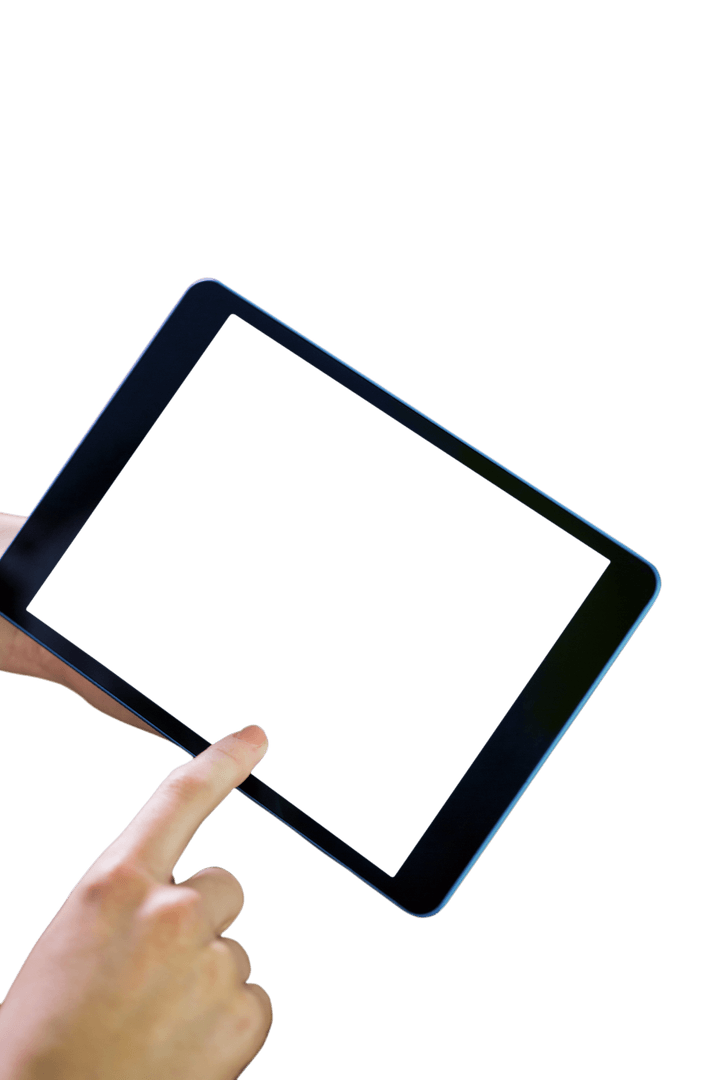 Interactive Tablet Touch on Transparent Background