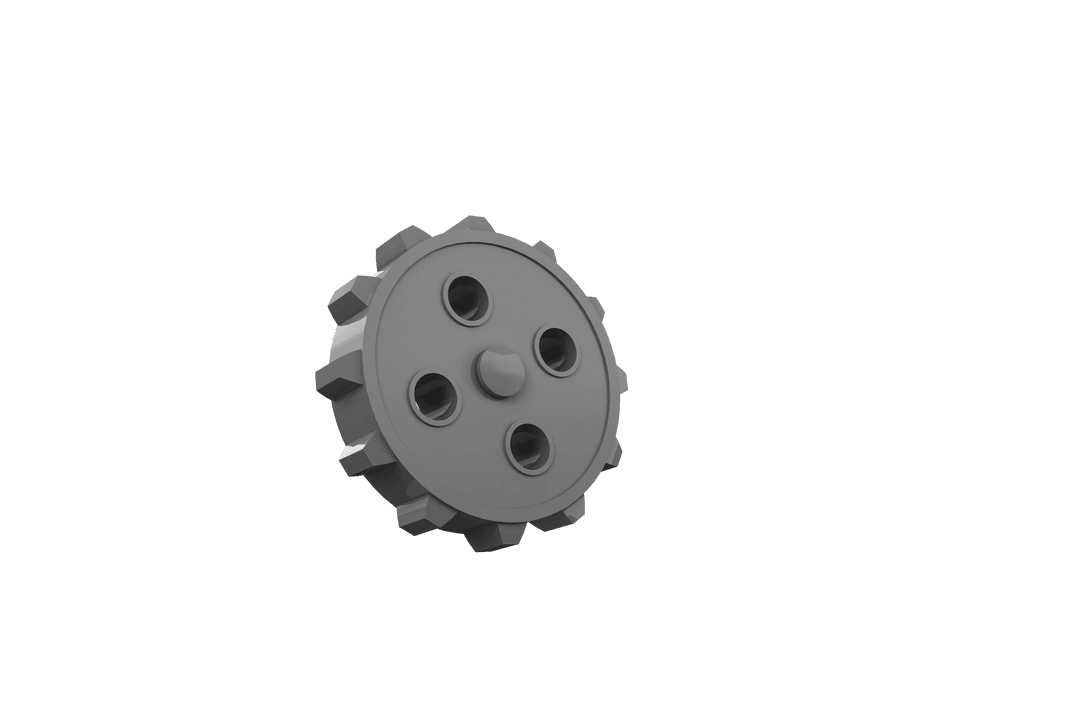 Gray Gear Illustration on Transparent Background for Connectivity Concepts