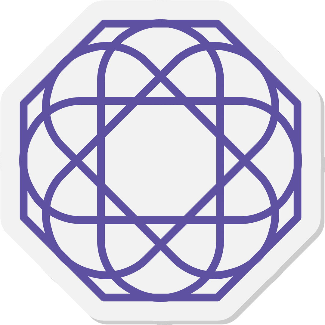 Elegant Purple Geometric Pattern with Transparent Background