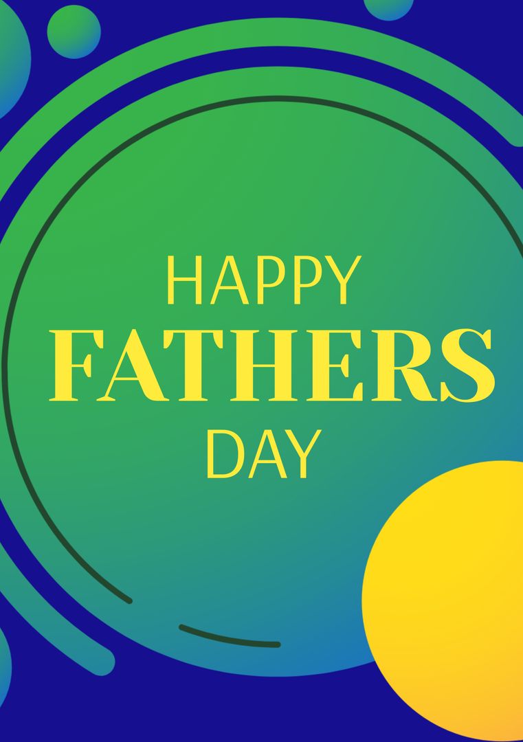 Vibrant Father's Day Greeting Card with Bold Typography - Download Free Stock Templates Pikwizard.com