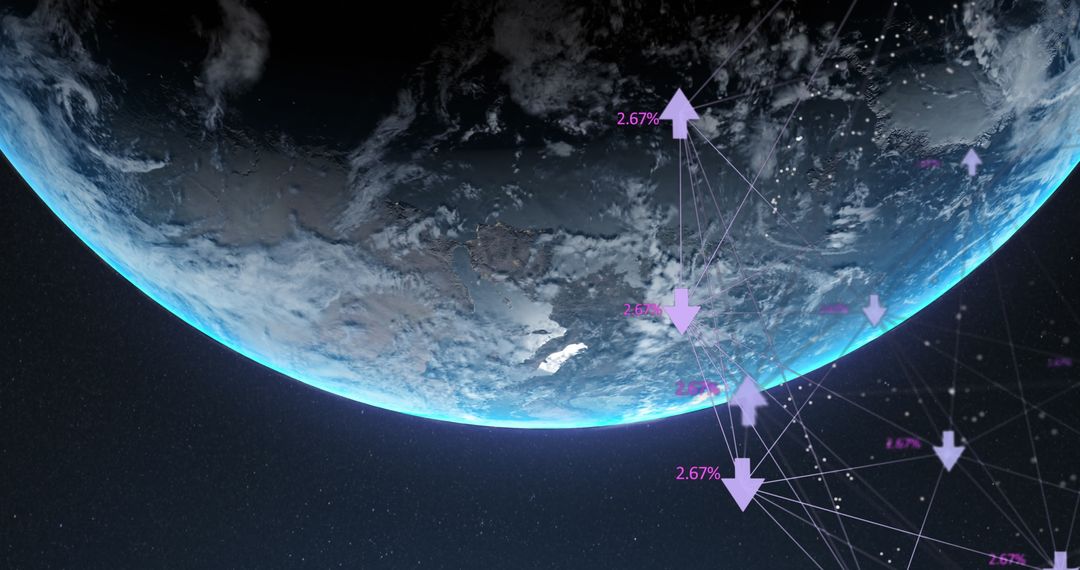 Global Network Data Exchange Over Earth Bright Points