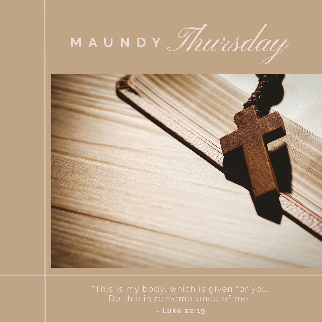 Maundy Thursday Devotion with Cross Pendant and Bible