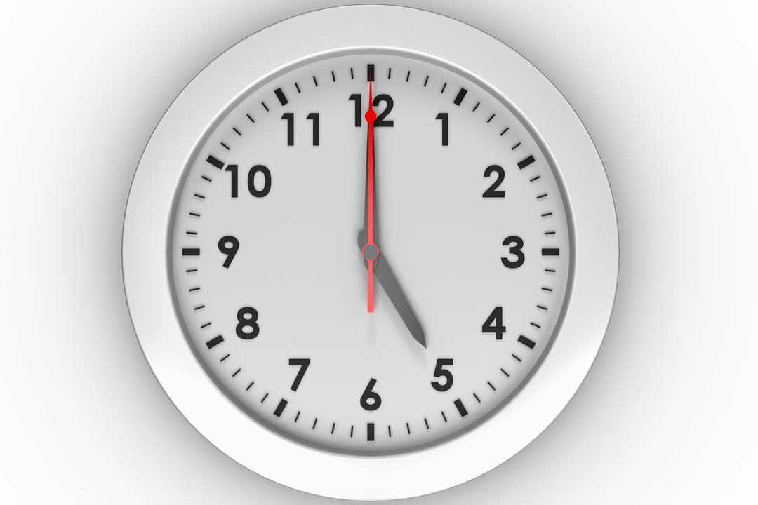 Round White Wall Clock Transparent Background - Download Free Stock Images Pikwizard.com