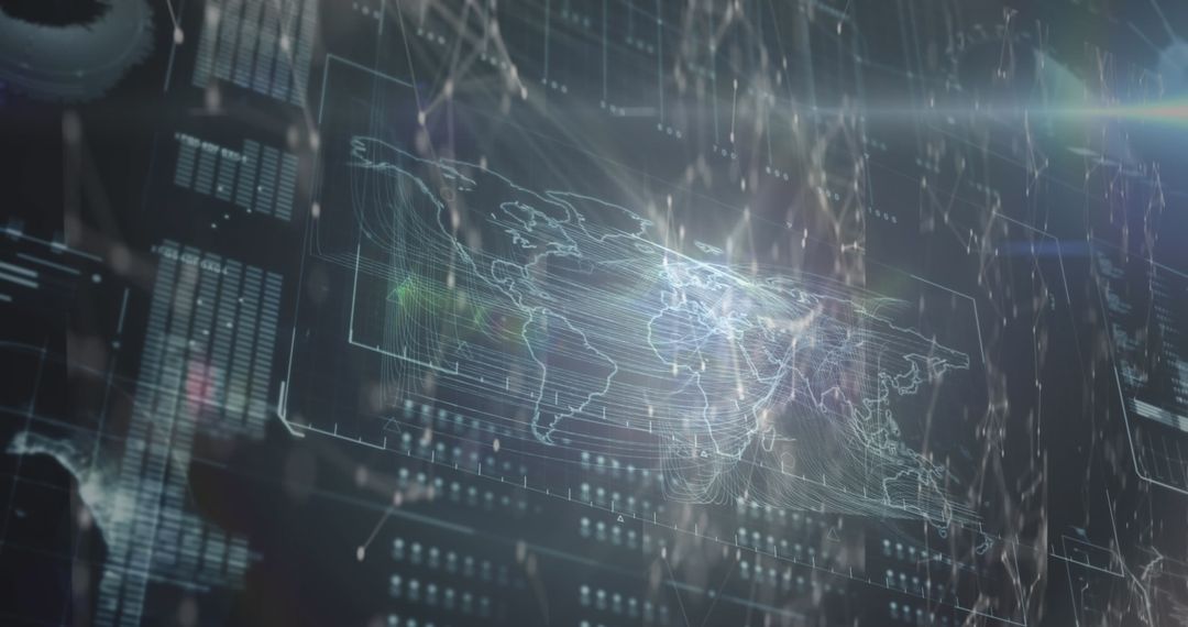 global digital network and data processing visualization - Free Images, Stock Photos and Pictures on Pikwizard.com