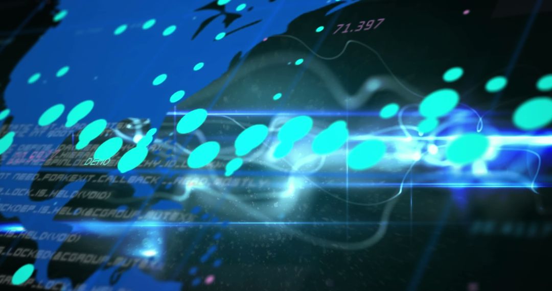 Futuristic Data Flow with Neon Accents and Abstract Tech Art