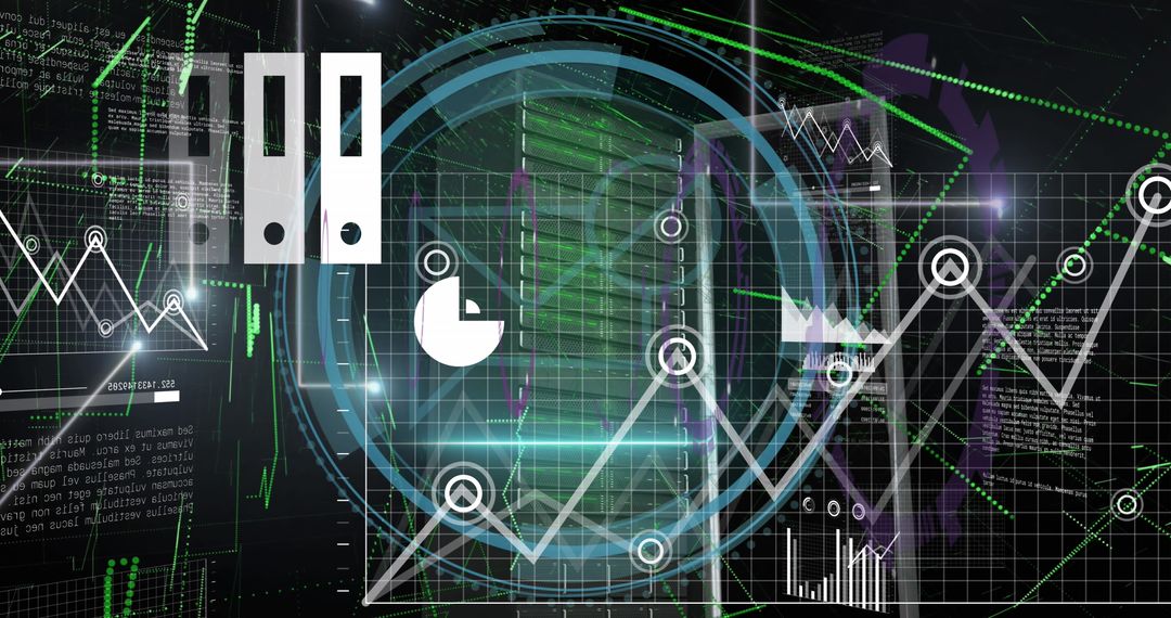 Futuristic Data Visualization with Graph Overlays