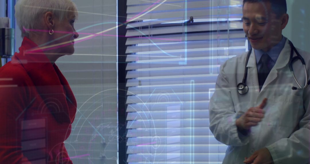 Doctor and Senior Patient Discussing Health Concerns in Clinic