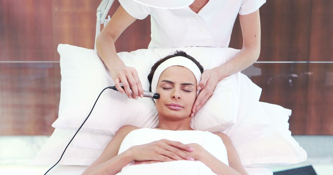 Woman Receiving Facial Treatment in Spa Clinic - Free Images, Stock Photos and Pictures on Pikwizard.com