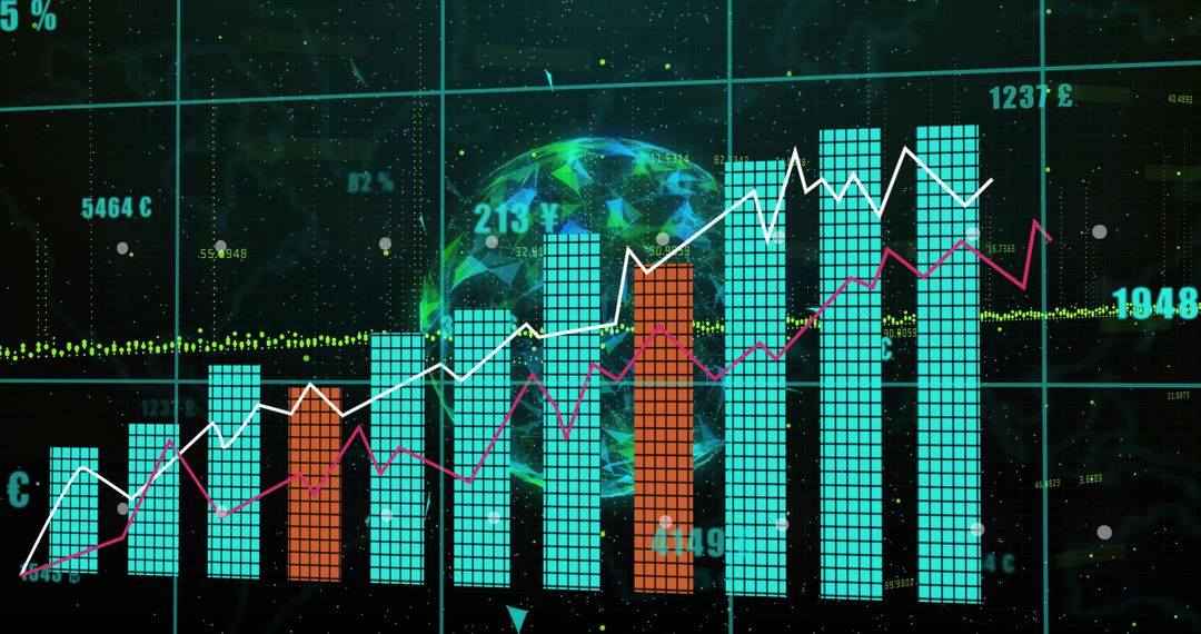 Futuristic Data Visualization on Holographic UI Interface