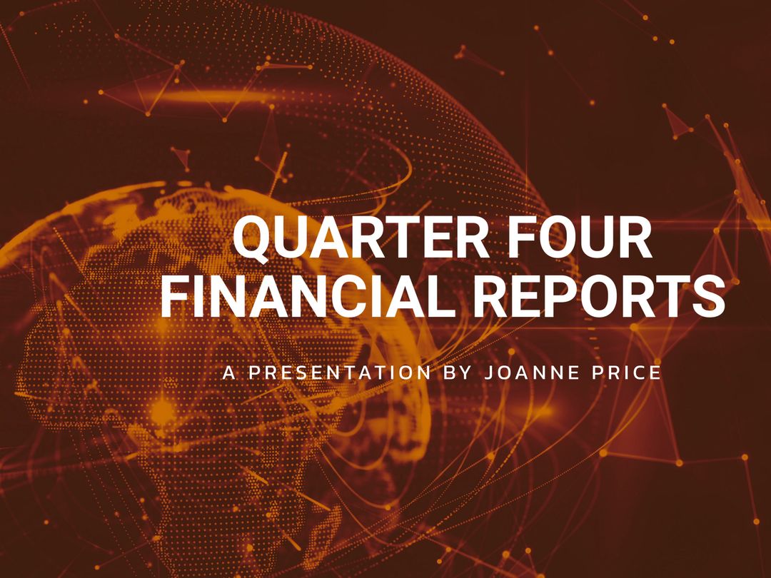 Digital World Map with Global Financial Trends Theme