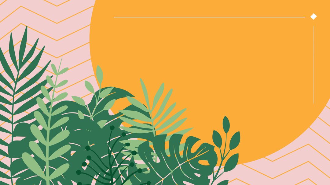 Abstract Botanical Design with Tropical Leaves and Geometric Shapes - Download Free Stock Images Pikwizard.com