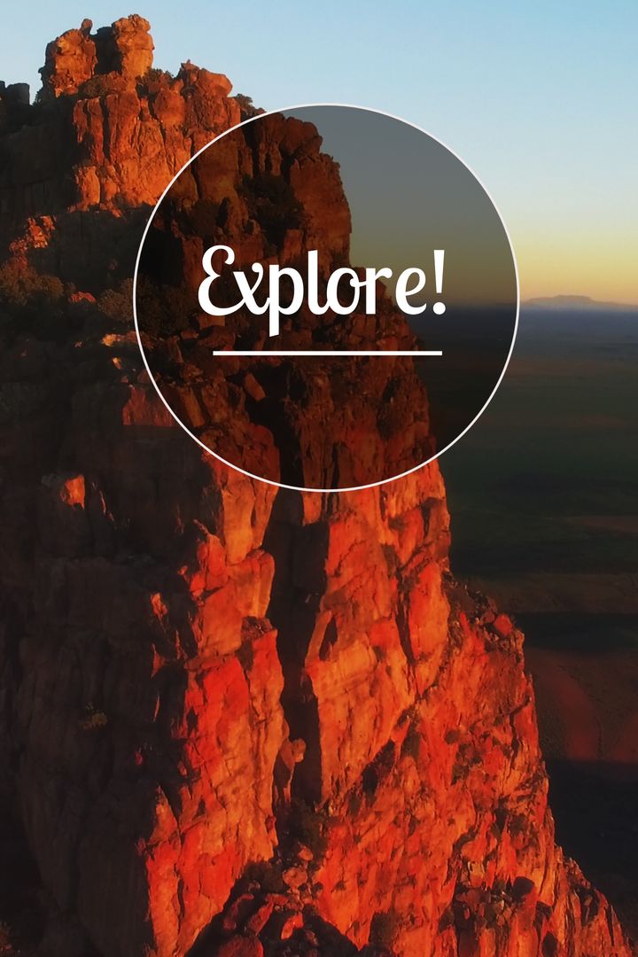 Sunlit Cliff for Adventure Motivation