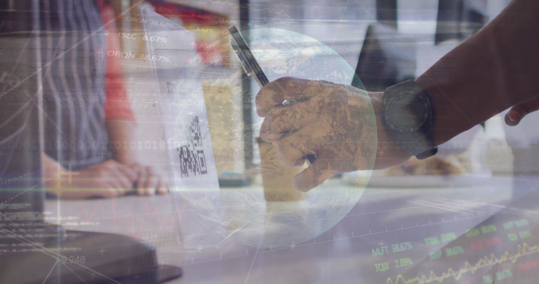 Mobile Payment with QR Code in Retail Technology Concept