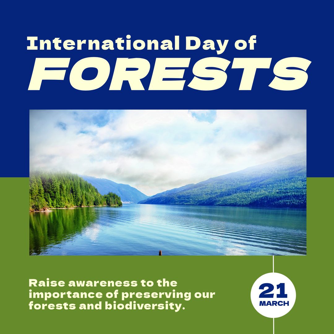 International Day of Forests Scenic Lake and Mountainside