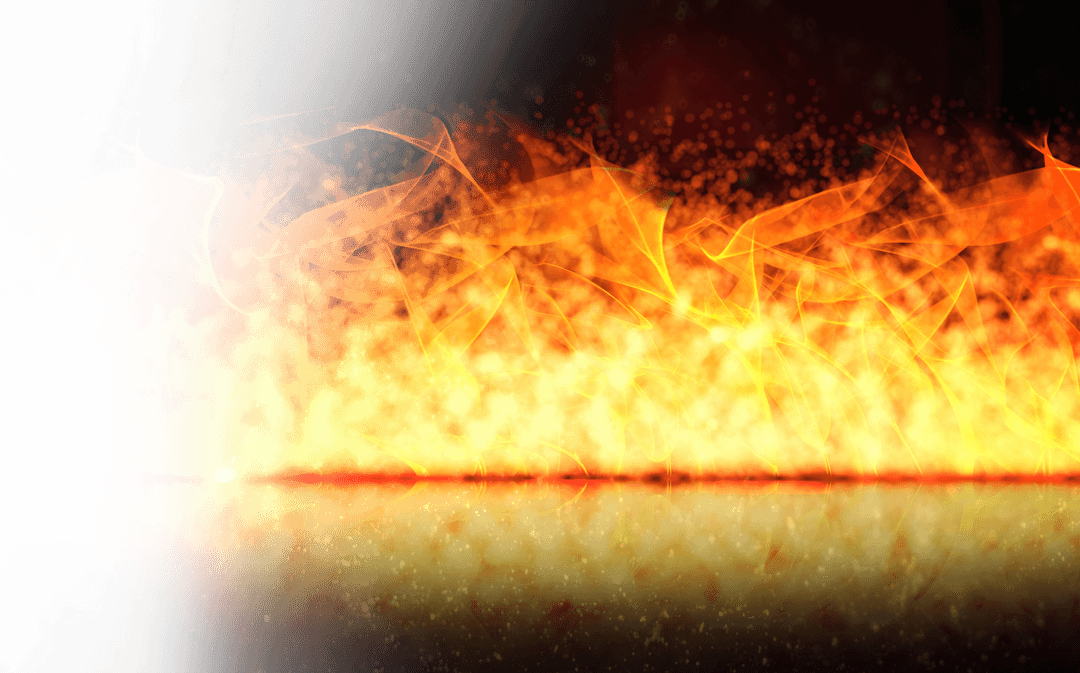 Vibrant Fiery Gradient Effect on Transparent Background