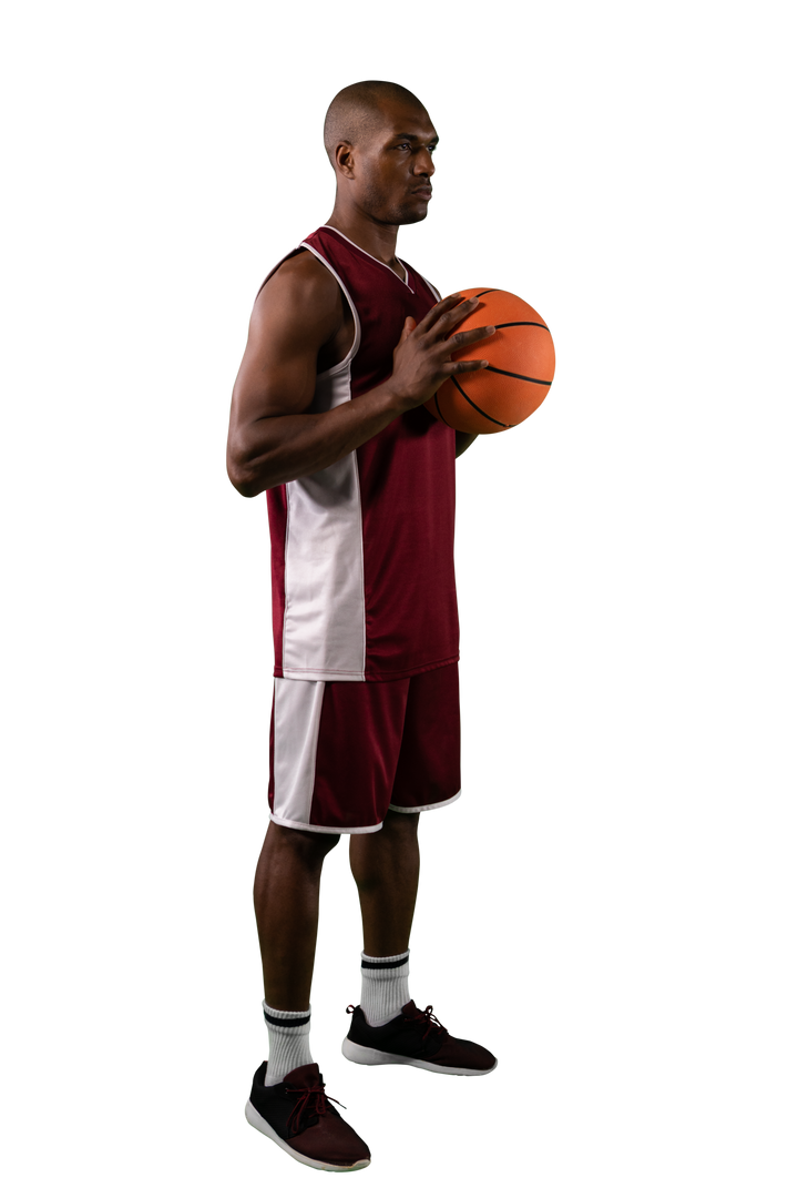 African American Man Holding Basketball on Transparent Background - Download Free Stock Images Pikwizard.com