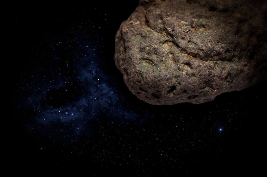 Asteroid Floating in Deep Space with Stars and Nebulas - Free Images, Stock Photos and Pictures on Pikwizard.com