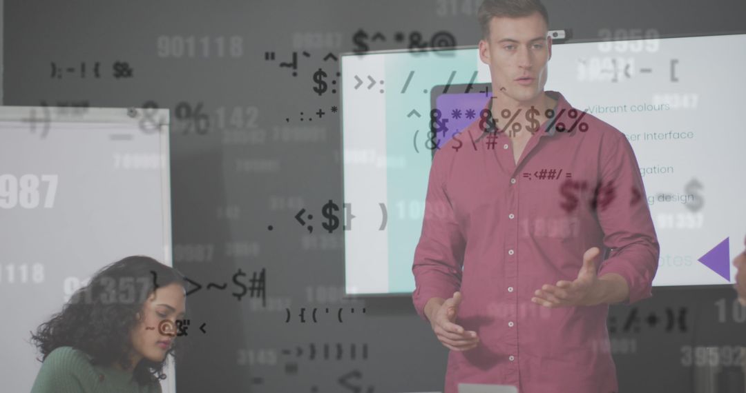 Diverse Team Discussing Data Analytics in Modern Office