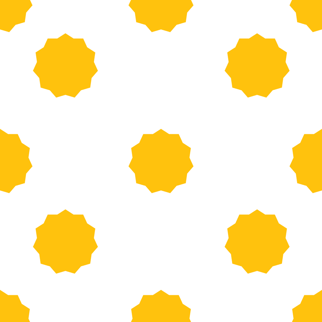 Yellow Stars Pattern on Transparent Background for Creative Design