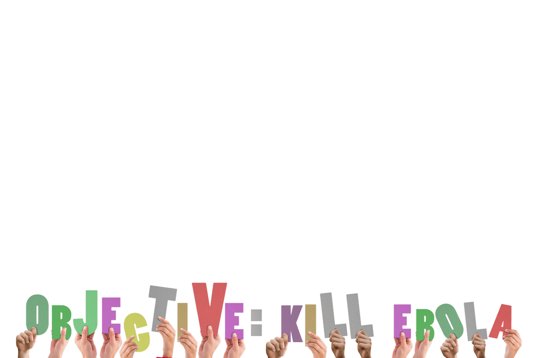 Hands Holding Colorful Letters Highlighting Ebola Awareness Campaign