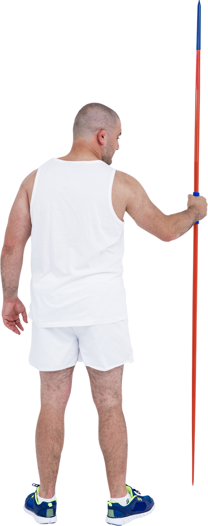 Male Athlete Holding Javelin in Transparent Background - Download Free Stock Images Pikwizard.com