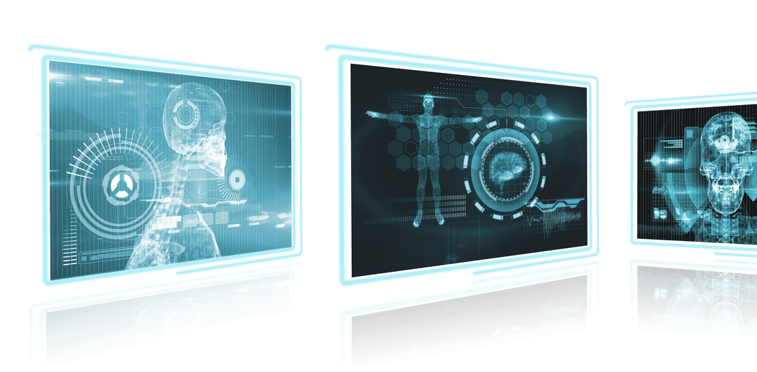 Transparent Digital Human Body Data on Screens for Medical Analysis