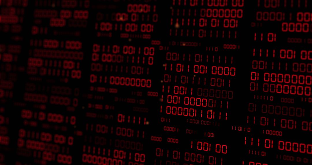 Abstract Binary Code with Digital Red Color Scheme - Free Images, Stock Photos and Pictures on Pikwizard.com