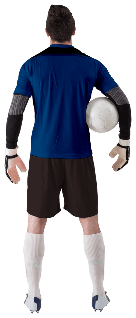 Transparent Goalkeeper Holding Ball from Behind