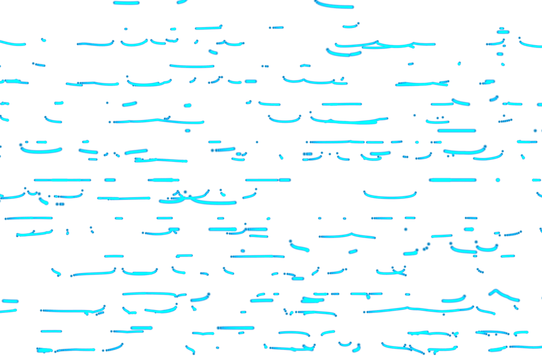 Digital Blue Abstract Shape on Transparent Background