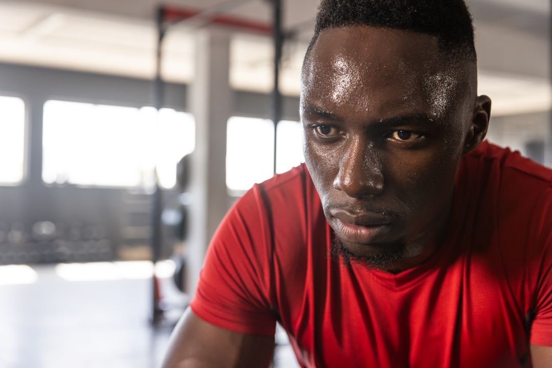 Determined Exerciser in Urban Gym Lifting Heavy Weight