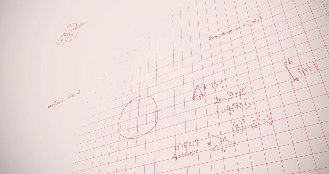 Abstract Mathematical Formulas on Grid Background