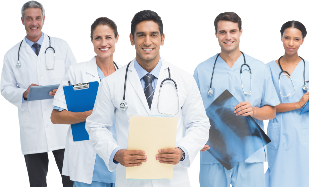 Diverse Medical Team Posing in Transparent Background - Download Free Stock Images Pikwizard.com