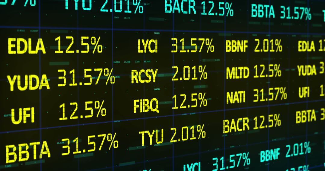 Dynamic Digital Stock Market Display Screen