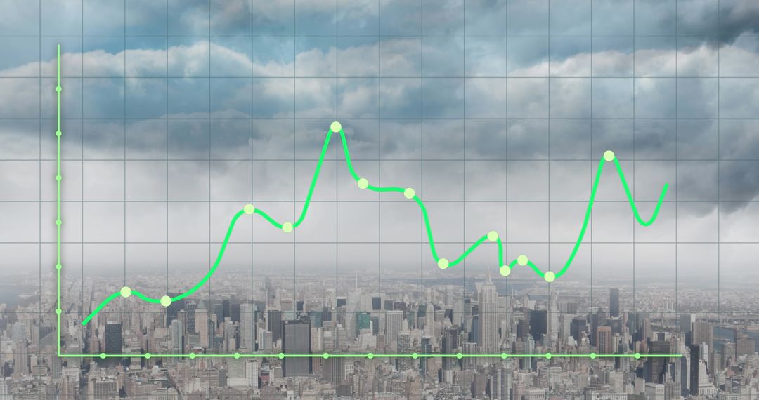 Financial Data Analytics Over Modern Cityscape
