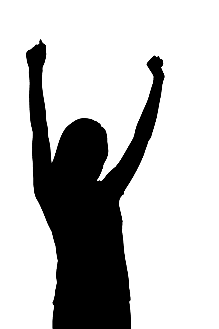 Woman Silhouette on Transparent Background Digital Vector