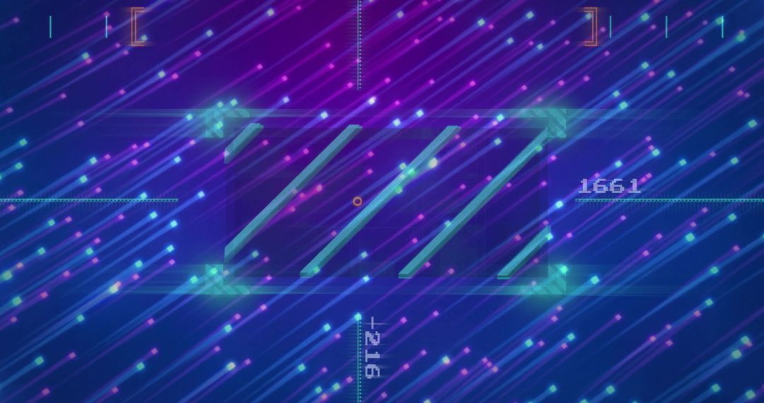 Futuristic HUD Interface with Neon Effects