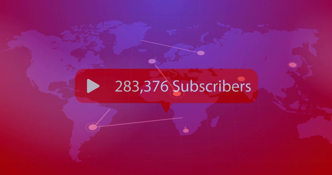 Global Connectivity and Technology Concept with Subscriber Count